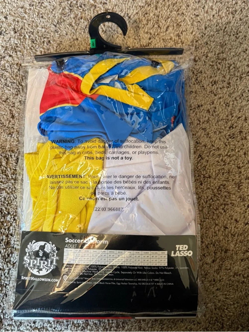Ted Lasso Spirit Halloween Costume Size Large - Picture 2 of 3